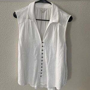 Lucky Brand collared, V-neck, sleeveless top